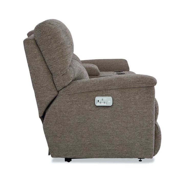 Brooks Power Reclining Loveseat w/ Console Headrest & Lumbar