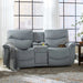 James Power Reclining Loveseat w/ Headrest & Console
