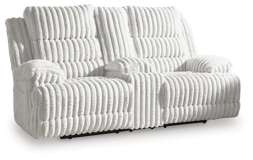 Rhines Falls Power Reclining Loveseat with Console - Sigrist Furniture (Sturgis,MI)