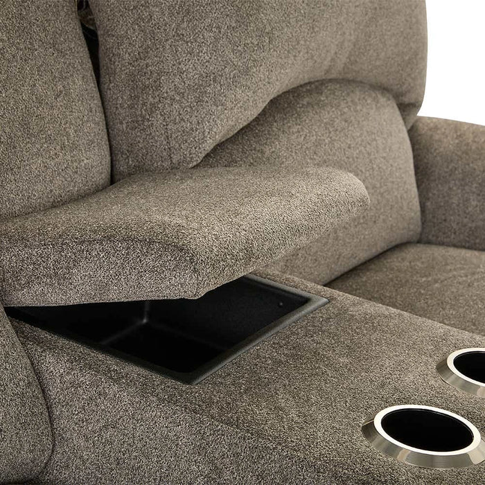 Cassian Power Reclining Loveseat w/ Headrest, Lumbar & Console