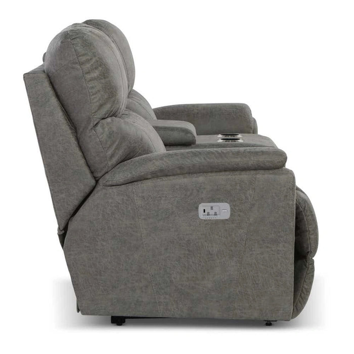 Trouper Power Reclining Loveseat w/ Headrest, Lumbar & Console