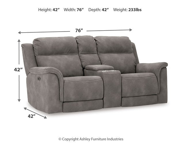 Next-Gen DuraPella Power Reclining Loveseat with Console - Sigrist Furniture (Sturgis,MI)