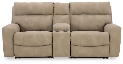 Next-Gen DuraPella Power Reclining Sectional Loveseat with Console - Sigrist Furniture (Sturgis,MI)