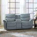 James Power Reclining Loveseat w/ Headrest, Lumbar & Console