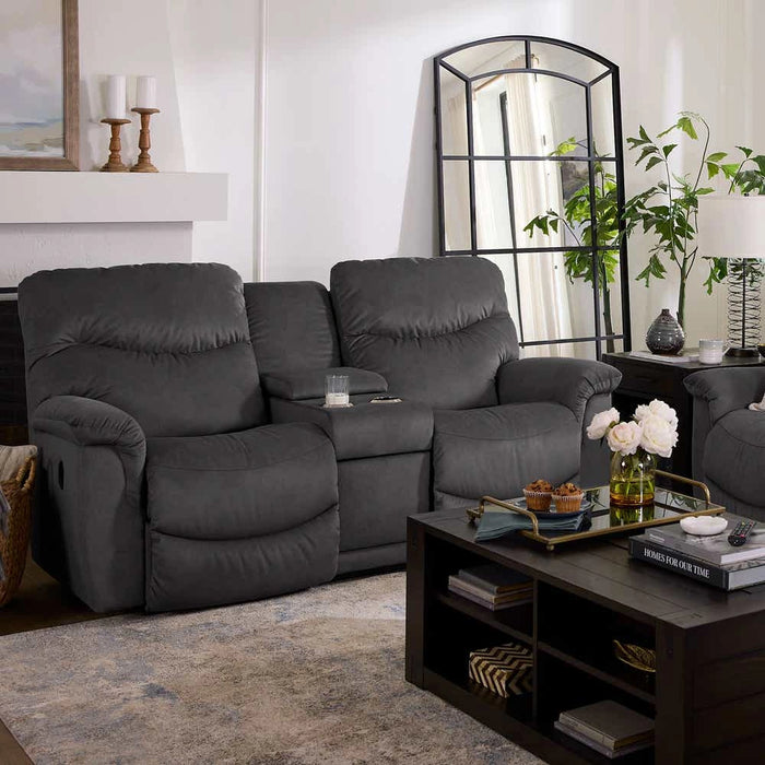 James Reclining Loveseat w/ Console