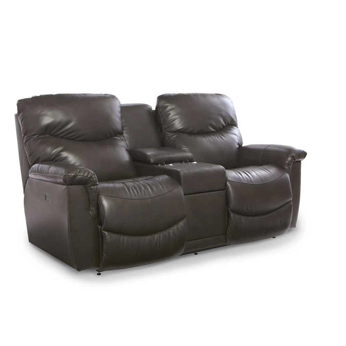 James Power Reclining Loveseat w/ Headrest, Lumbar & Console