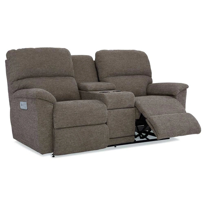 Brooks Power Reclining Loveseat w/ Console Headrest & Lumbar