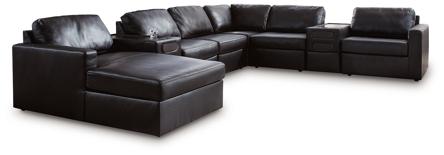 Modmax II Sectional with Chaise and Audio Consoles - Sigrist Furniture (Sturgis,MI)