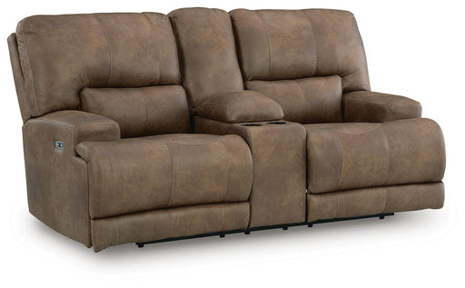 Beckley Place Power Reclining Loveseat with Console - Sigrist Furniture (Sturgis,MI)