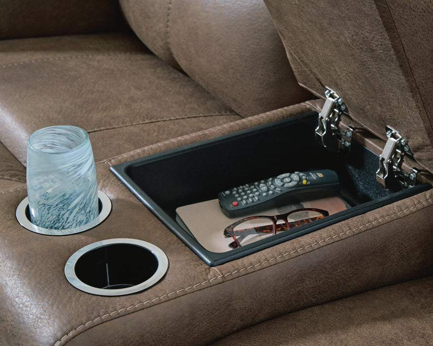Beckley Place Power Reclining Loveseat with Console - Sigrist Furniture (Sturgis,MI)