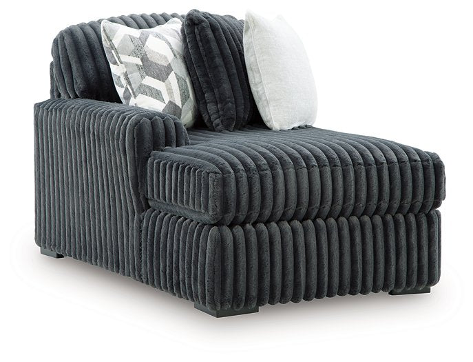 Midnight-Madness Double Chaise 3-Piece Sectional - Sigrist Furniture (Sturgis,MI)