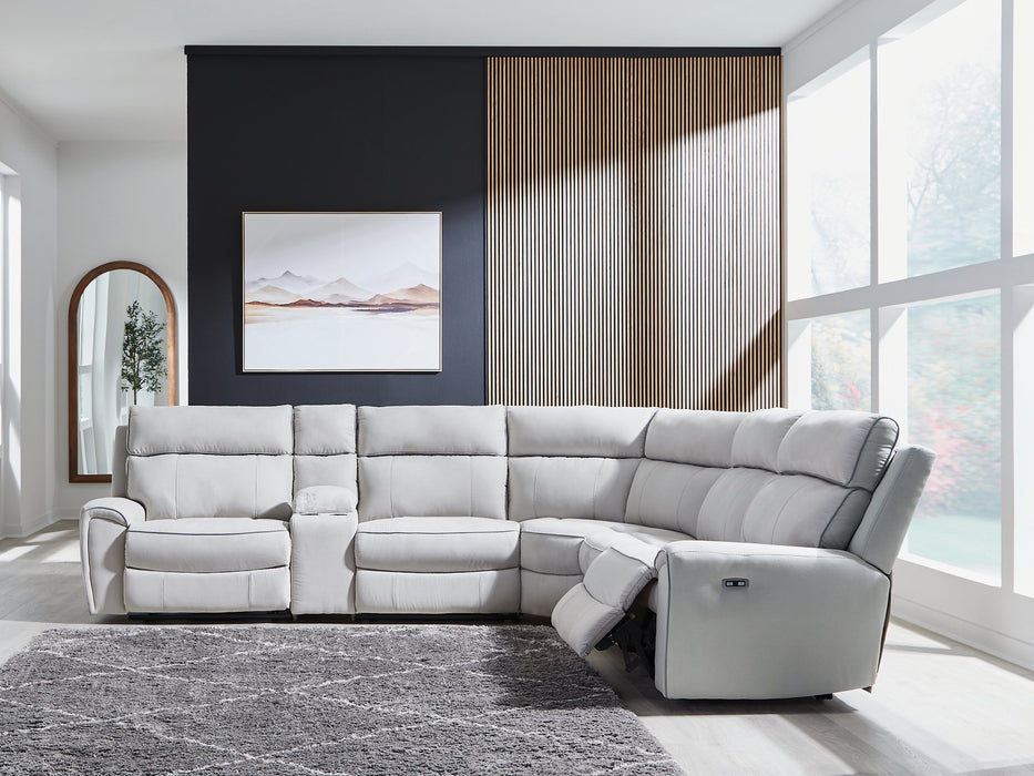 Social Pointe Power Reclining Sectional - Sigrist Furniture (Sturgis,MI)