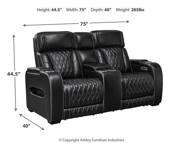 Boyington Power Reclining Loveseat with Console - Sigrist Furniture (Sturgis,MI)