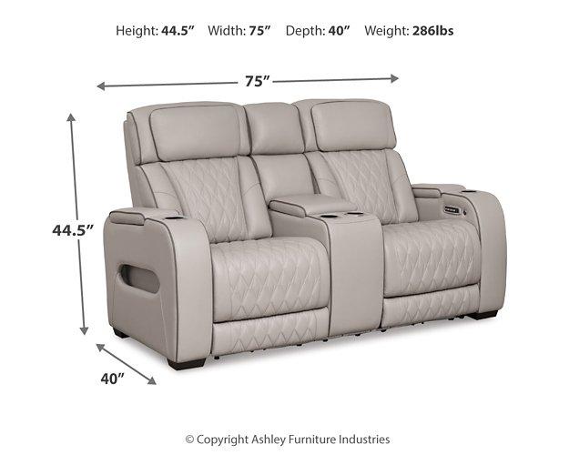 Boyington Power Reclining Loveseat with Console - Sigrist Furniture (Sturgis,MI)