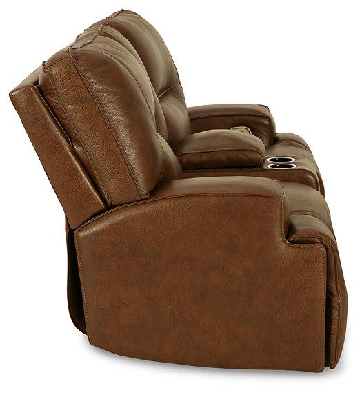 Francesca Power Reclining Loveseat with Console