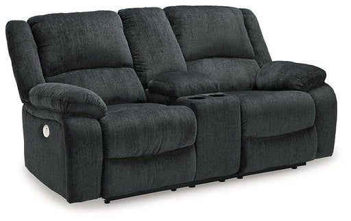 Draycoll Power Reclining Loveseat with Console - Sigrist Furniture (Sturgis,MI)