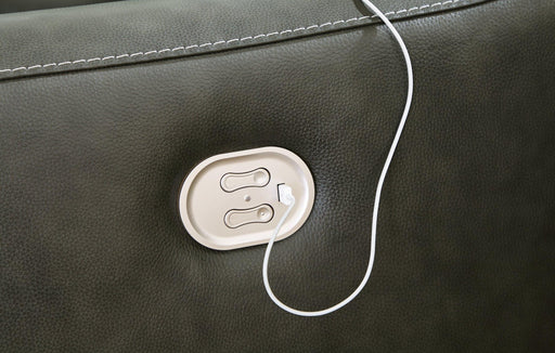 Center Line Power Reclining Sectional Loveseat - Sigrist Furniture (Sturgis,MI)