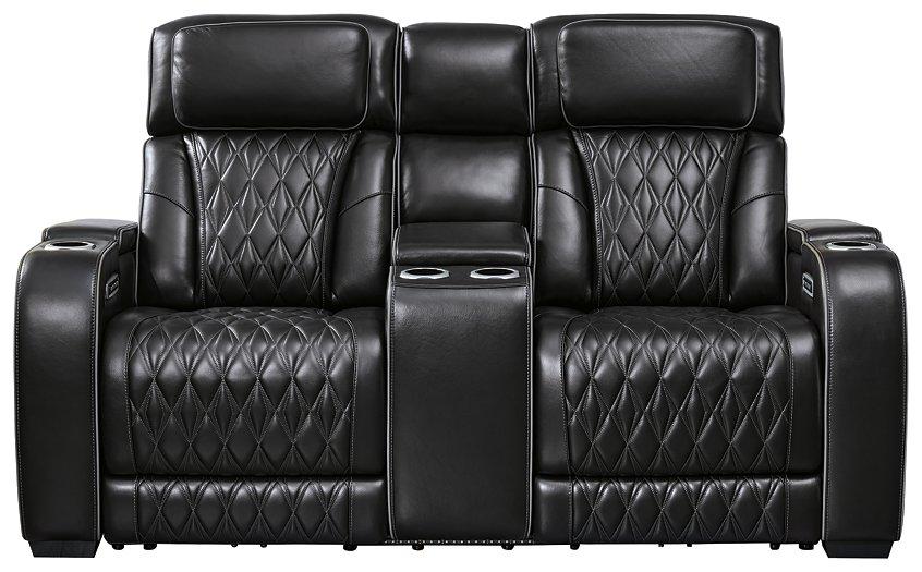 Boyington Power Reclining Loveseat with Console - Sigrist Furniture (Sturgis,MI)