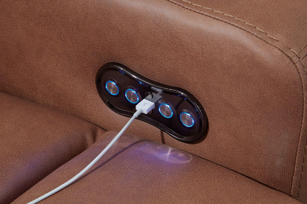 Clean-Slate Power Reclining Loveseat with Console - Sigrist Furniture (Sturgis,MI)