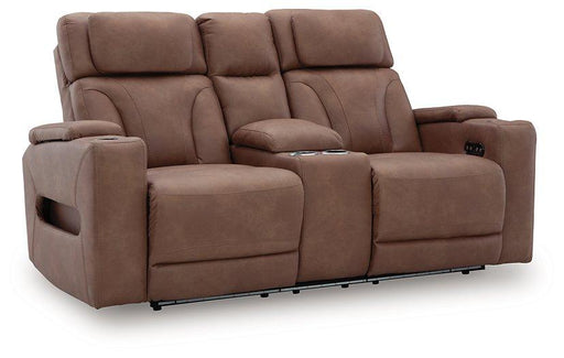 Clean-Slate Power Reclining Loveseat with Console - Sigrist Furniture (Sturgis,MI)