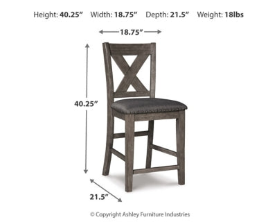 Caitbrook Counter Height Upholstered Bar Stool - Sigrist Furniture (Sturgis,MI)