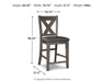 Caitbrook Counter Height Upholstered Bar Stool - Sigrist Furniture (Sturgis,MI)