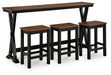 Wildenauer Counter Height Dining Table and 3 Barstools Set - Sigrist Furniture (Sturgis,MI)