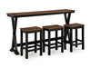 Wildenauer Counter Height Dining Table and 3 Barstools Set - Sigrist Furniture (Sturgis,MI)