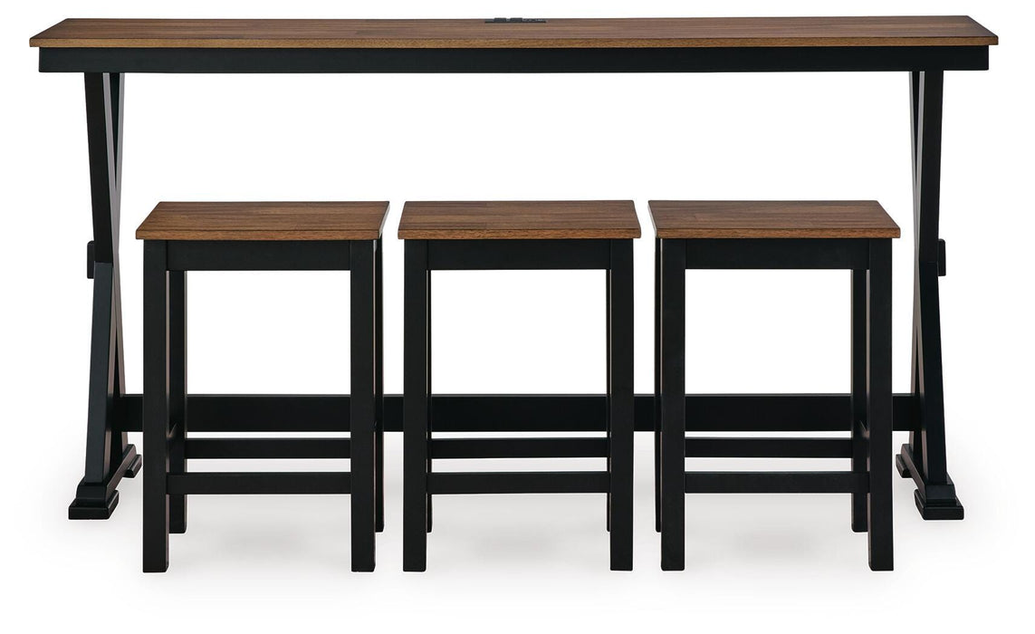 Wildenauer Counter Height Dining Table and 3 Barstools Set - Sigrist Furniture (Sturgis,MI)