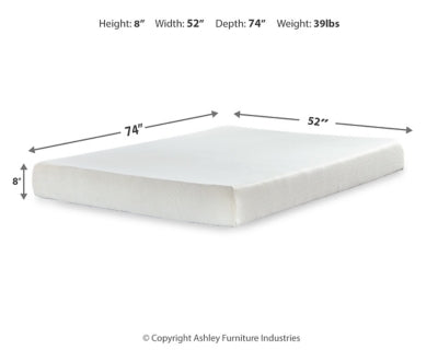 Chime 8 Inch Memory Foam Mattress in a Box - Sigrist Furniture (Sturgis,MI)