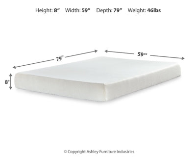 Chime 8 Inch Memory Foam Mattress in a Box - Sigrist Furniture (Sturgis,MI)