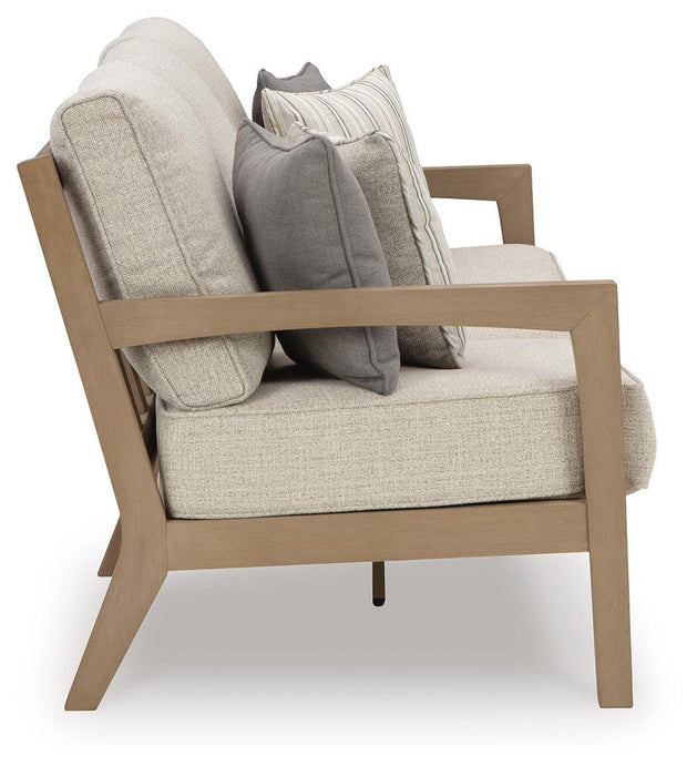 Hallow Creek Outdoor Sofa with Cushion - Sigrist Furniture (Sturgis,MI)