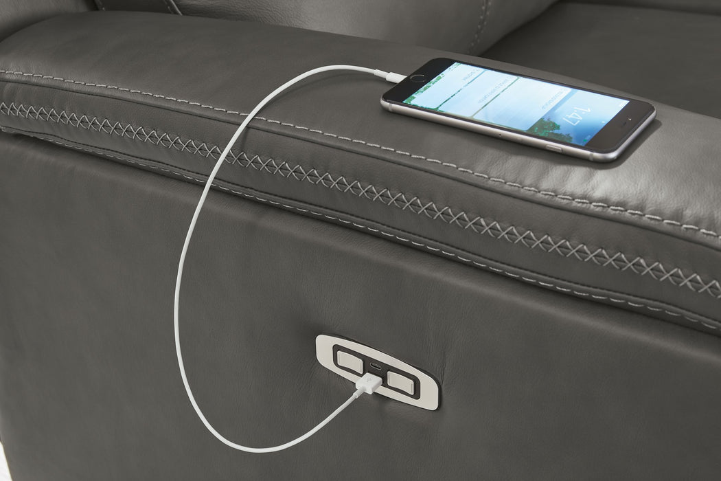 Bleckley Power Reclining Loveseat with Console - Sigrist Furniture (Sturgis,MI)