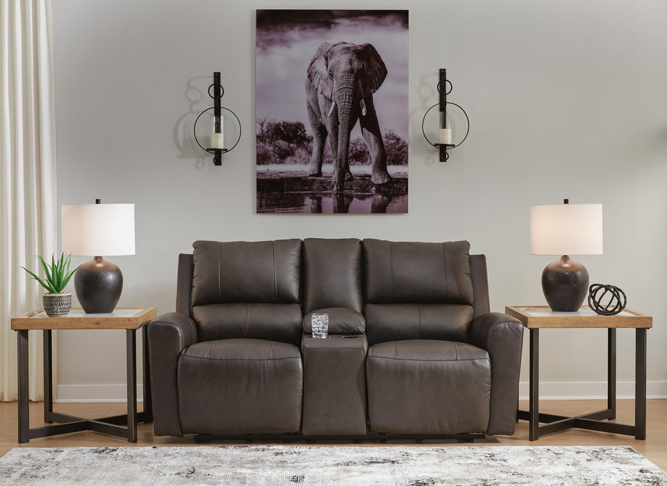 Boxmere Power Reclining Loveseat with Console - Sigrist Furniture (Sturgis,MI)