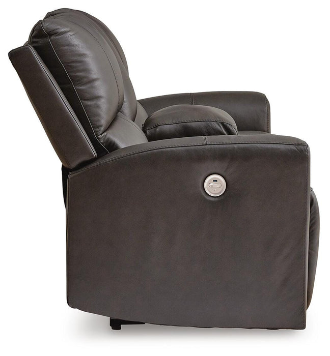Boxmere Power Reclining Loveseat with Console - Sigrist Furniture (Sturgis,MI)