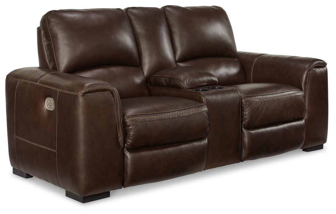 Alessandro Power Reclining Loveseat with Console - Sigrist Furniture (Sturgis,MI)