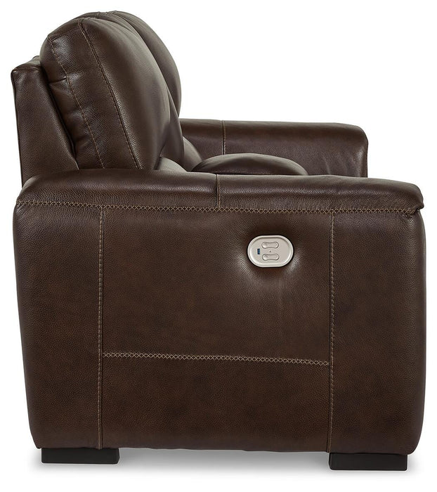 Alessandro Power Reclining Loveseat with Console - Sigrist Furniture (Sturgis,MI)