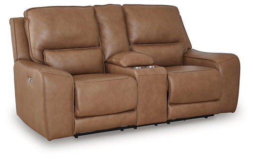 DeepWakes Power Reclining Loveseat with Console - Sigrist Furniture (Sturgis,MI)