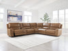DeepWakes Reclining Sectional with Storage Console - Sigrist Furniture (Sturgis,MI)