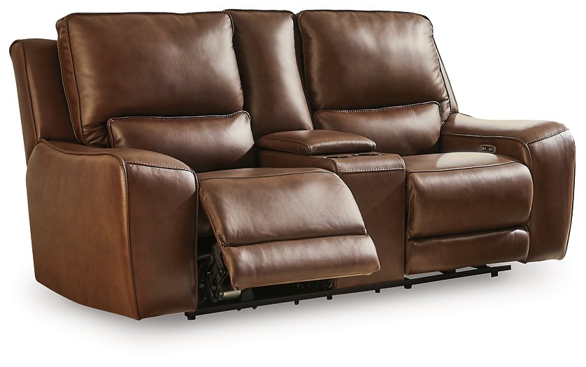 DeepWakes Power Reclining Loveseat with Console - Sigrist Furniture (Sturgis,MI)