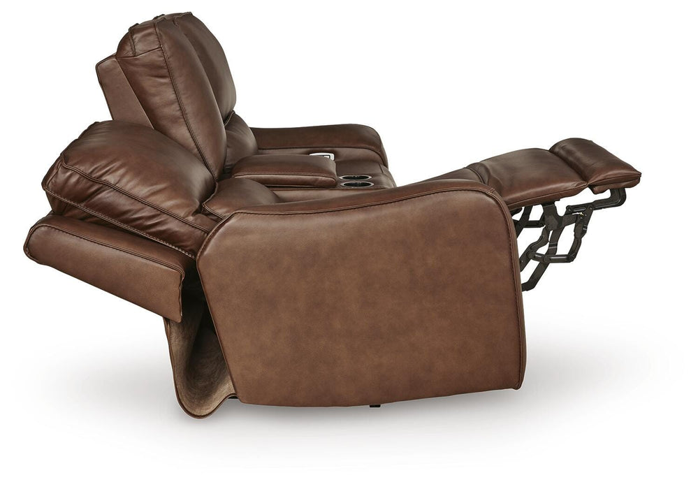 DeepWakes Power Reclining Loveseat with Console - Sigrist Furniture (Sturgis,MI)