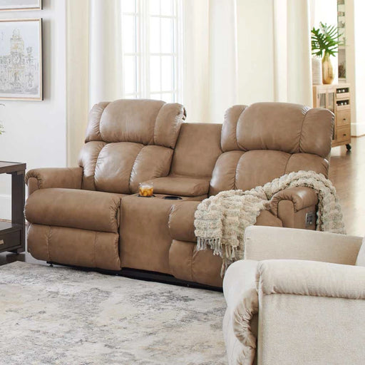 Pinnacle Power Wall Reclining Loveseat w/ Console Headrest & Lumbar