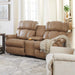 Pinnacle Power Wall Reclining Loveseat w/ Console Headrest & Lumbar