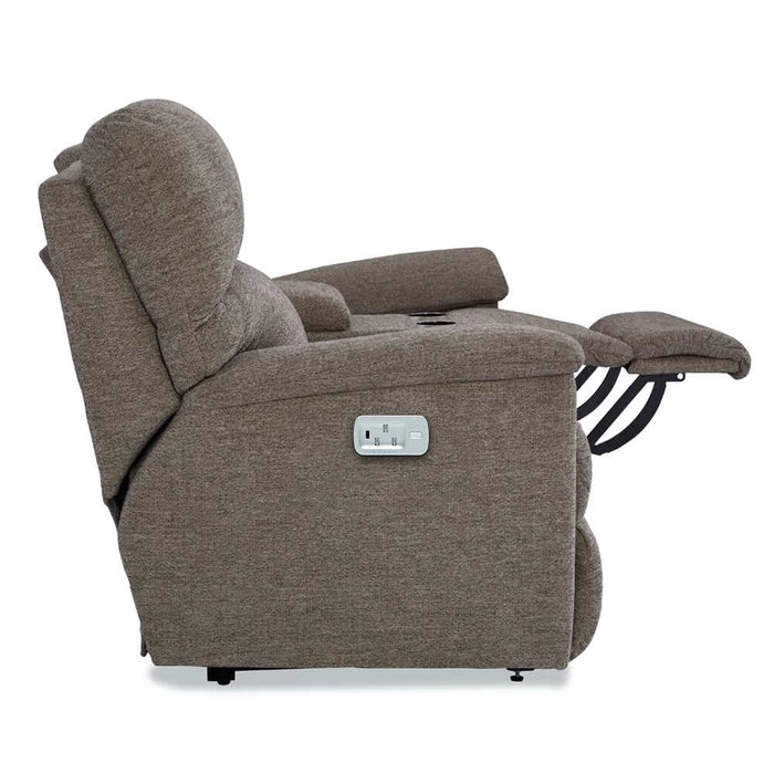 Brooks Power Reclining Loveseat w/ Console Headrest & Lumbar