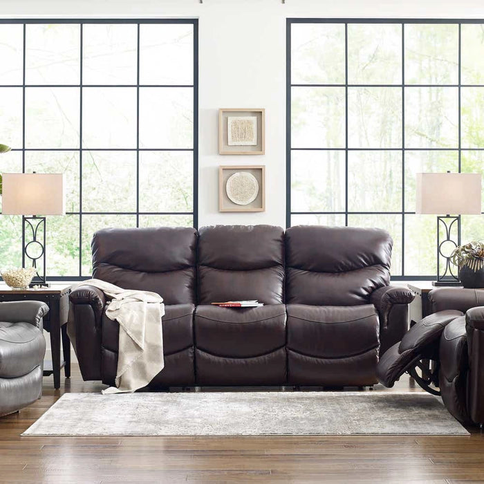 James Power Reclining Sofa w/ Headrest & Lumbar