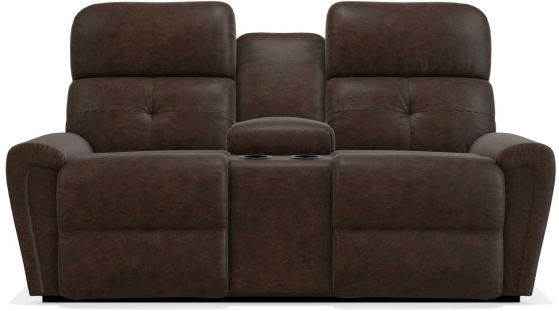 La-Z-Boy Douglas Walnut La-Z-Time Power-Recline� Reclining Loveseat With Power Headrest and Console