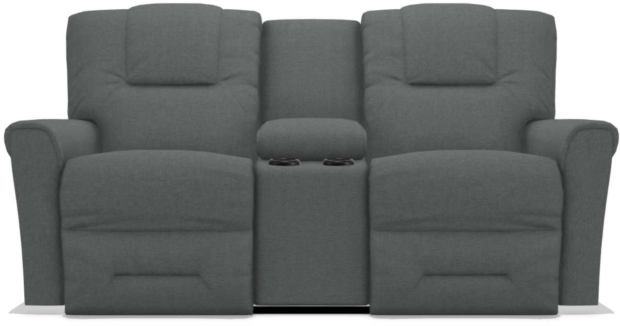 La-Z-Boy Easton Grey Power Reclining Loveseat with Headrest And Console - Sigrist Furniture (Sturgis,MI)