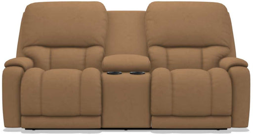 La-Z-Boy Greyson Fawn Power Reclining Loveseat with Headrest And Console - Sigrist Furniture (Sturgis,MI)