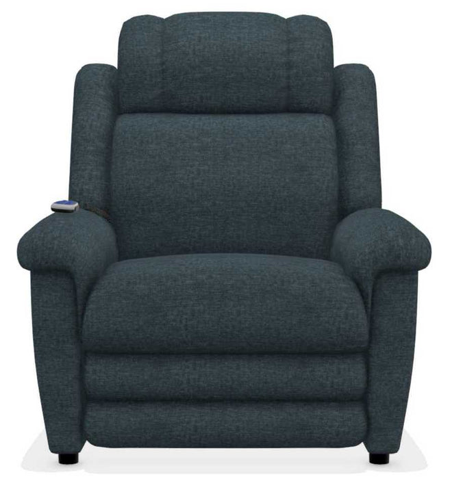 La-Z-Boy Clayton Navy Gold Power Lift Recliner with Massage and Heat - Sigrist Furniture (Sturgis,MI)