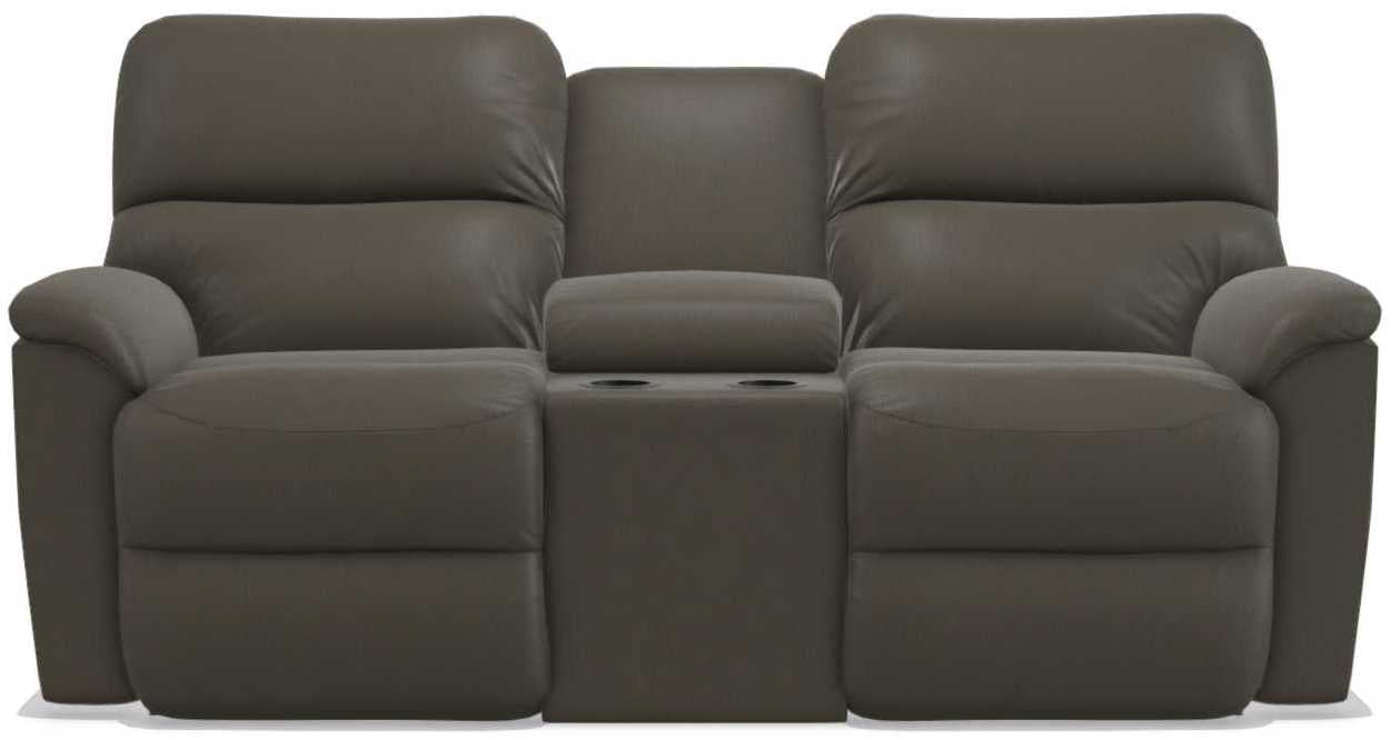 La-Z-Boy Brooks Tar Power Reclining Loveseat with Headrest and Console